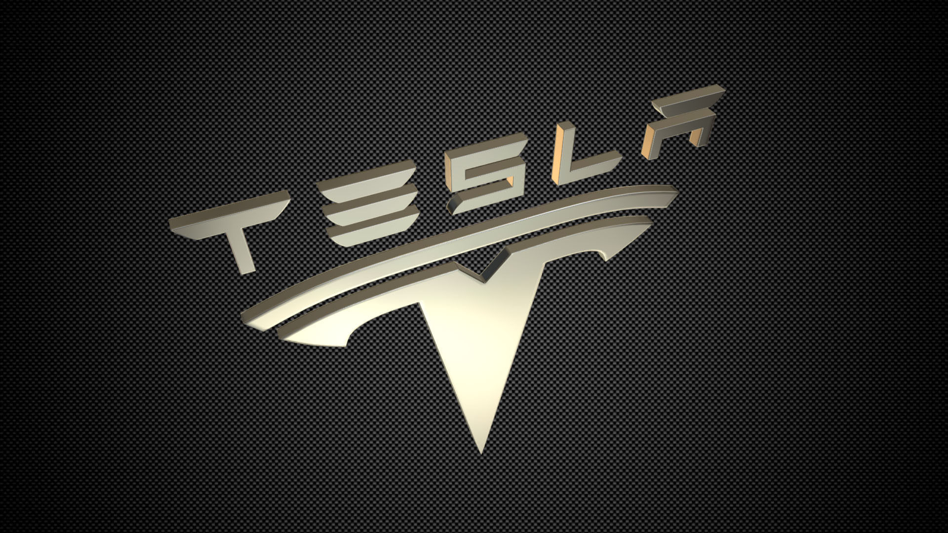 tesla logo 3D model_4