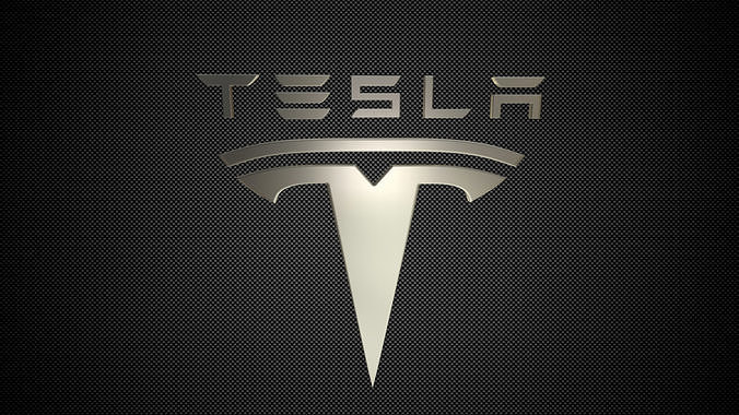 tesla logo 3D model