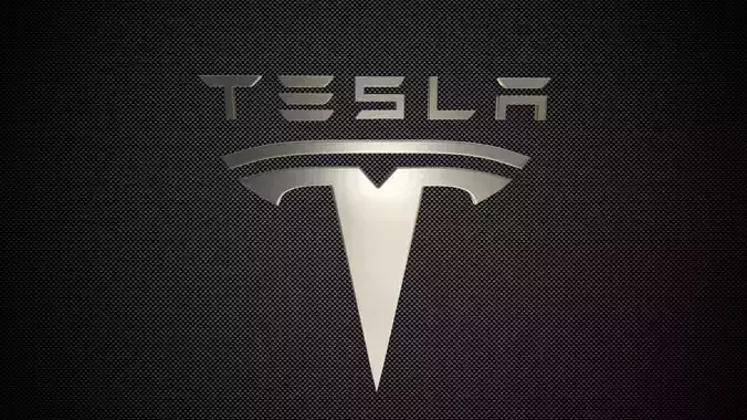 tesla logo 3D model