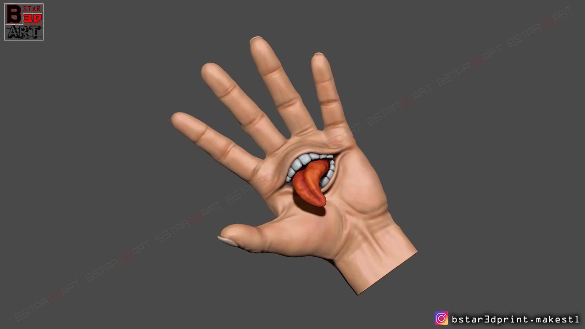 Yuji Itadori hand - Sukuna mouth - Jujutsu Kaisen Cosplay Decor 3D print model_7