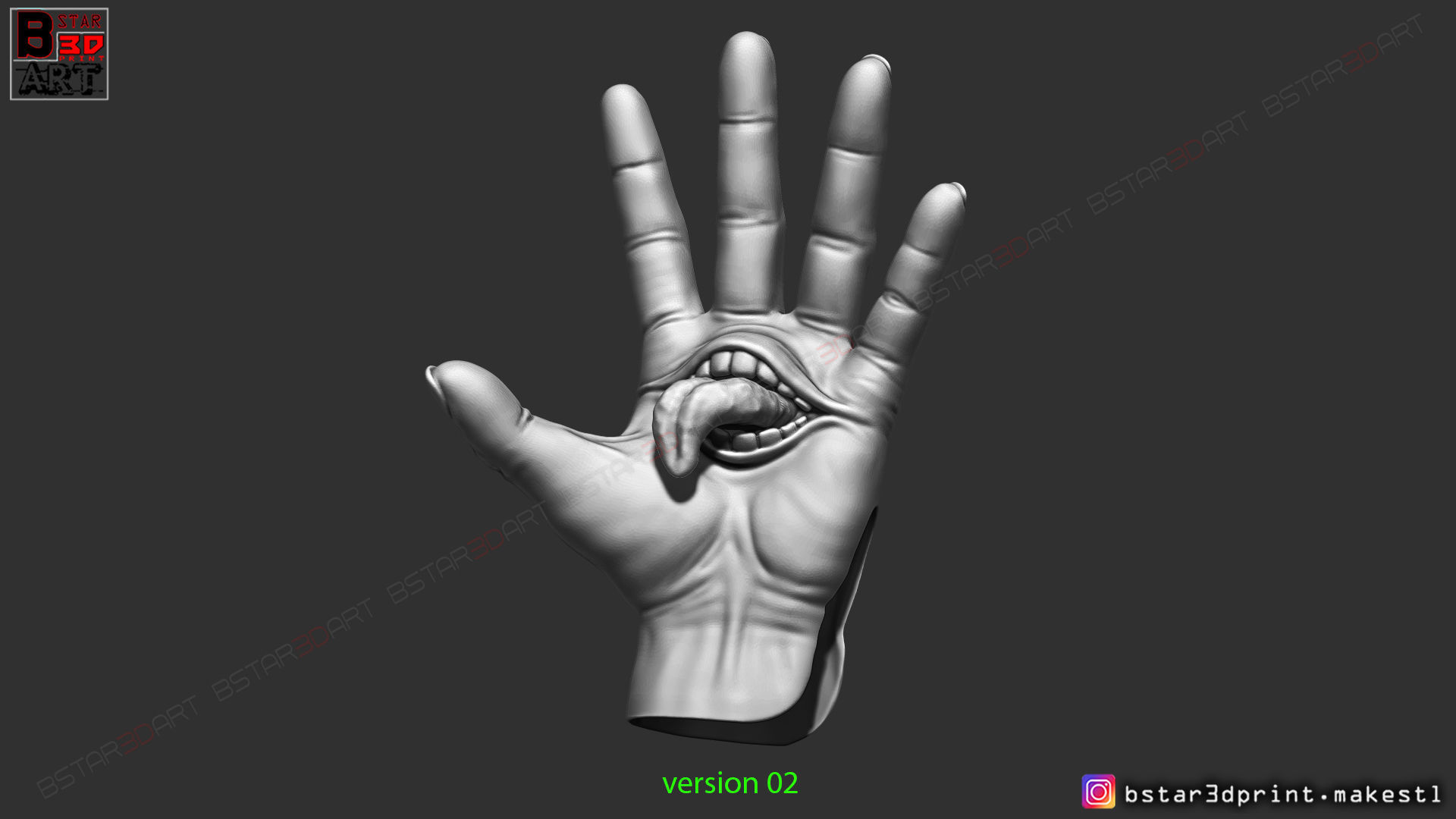 Yuji Itadori hand - Sukuna mouth - Jujutsu Kaisen Cosplay Decor 3D print model_23