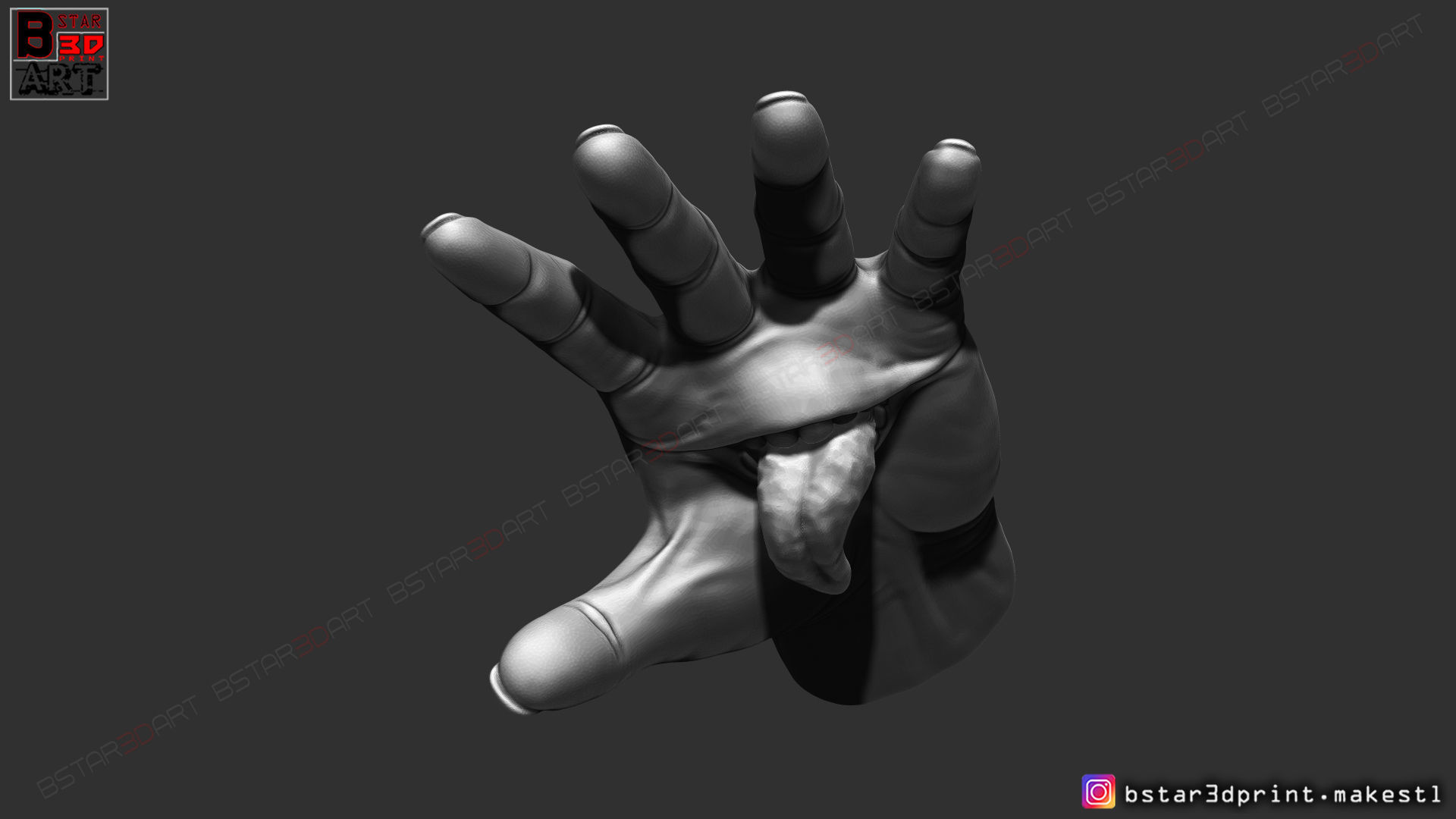 Yuji Itadori hand - Sukuna mouth - Jujutsu Kaisen Cosplay Decor 3D print model_29