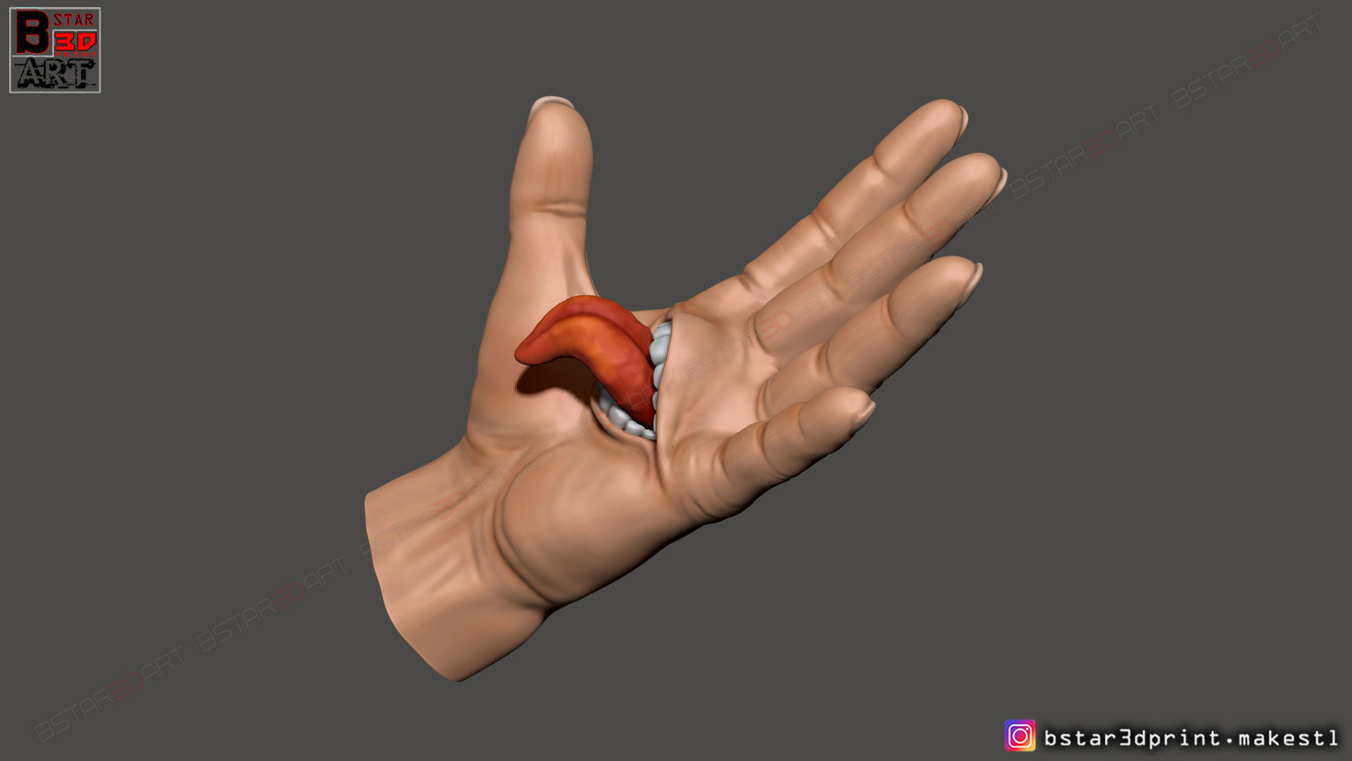 Yuji Itadori hand - Sukuna mouth - Jujutsu Kaisen Cosplay Decor 3D print model_11