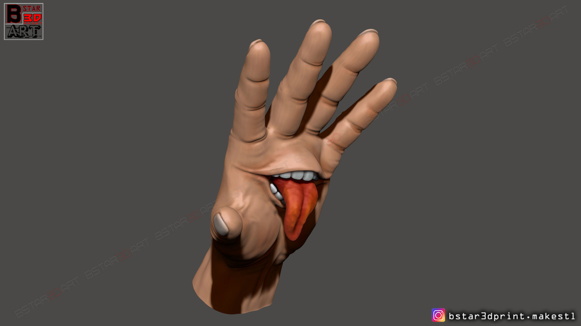 Yuji Itadori hand - Sukuna mouth - Jujutsu Kaisen Cosplay Decor 3D print model_9