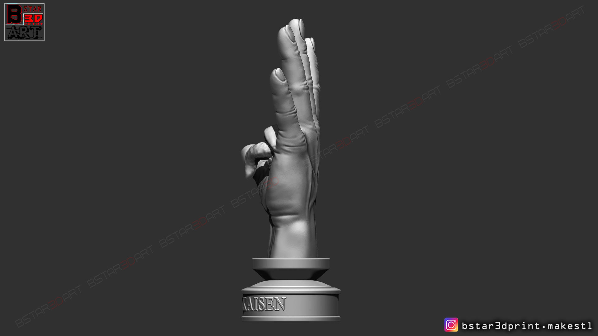 Yuji Itadori hand - Sukuna mouth - Jujutsu Kaisen Cosplay Decor 3D print model_15