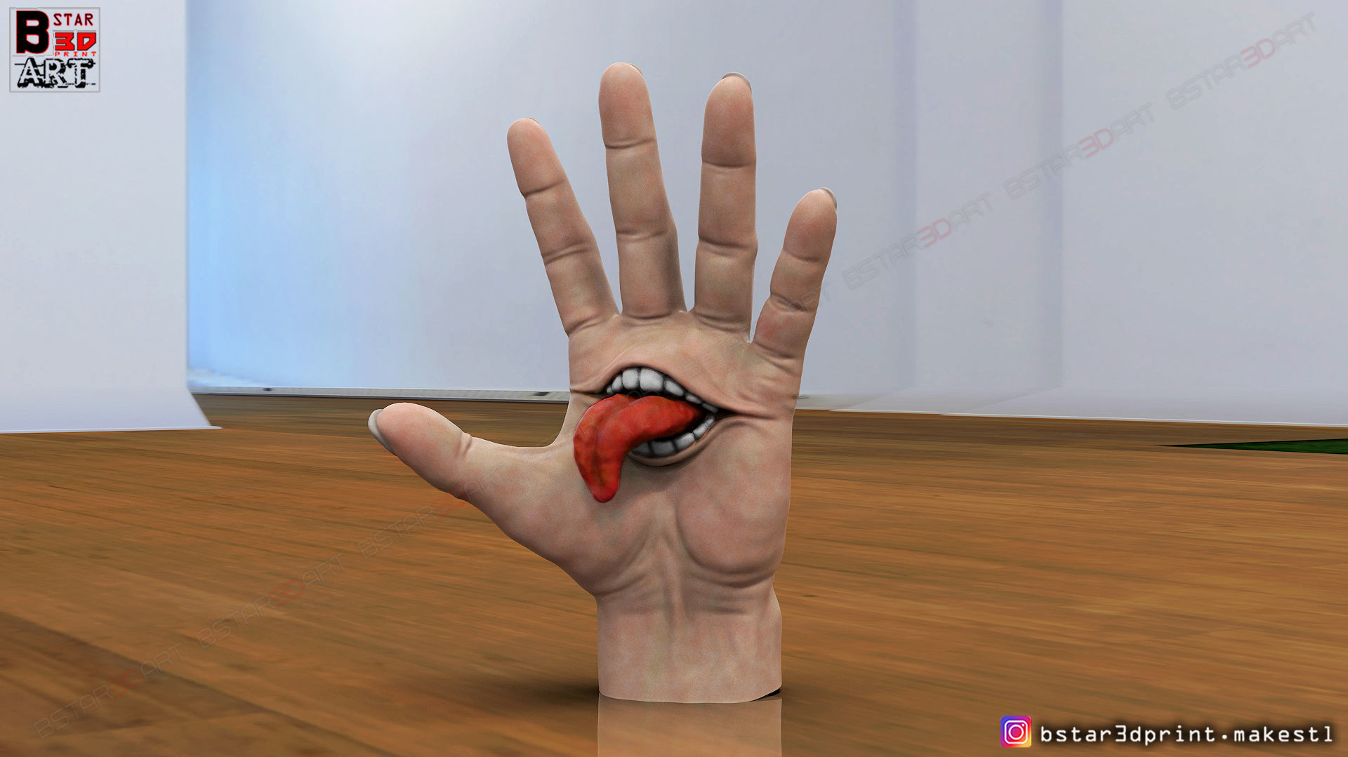 Yuji Itadori hand - Sukuna mouth - Jujutsu Kaisen Cosplay Decor 3D print model_32