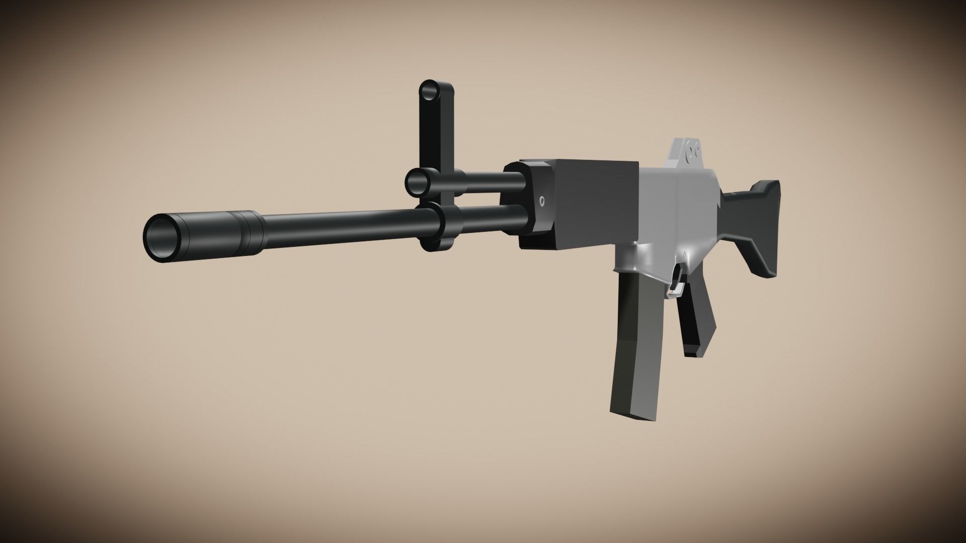 K2 Assault Rifle - Creative Low-Poly 3D Model Free low-poly 3D model_7