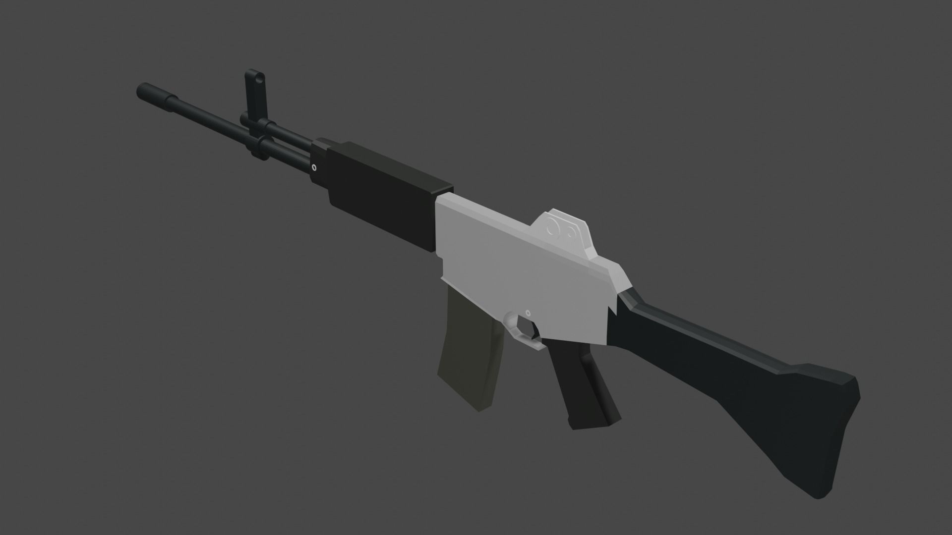 K2 Assault Rifle - Creative Low-Poly 3D Model Free low-poly 3D model_5