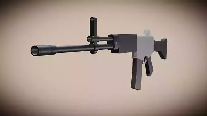 K2 Assault Rifle - Creative Low-Poly 3D Model Free low-poly 3D model