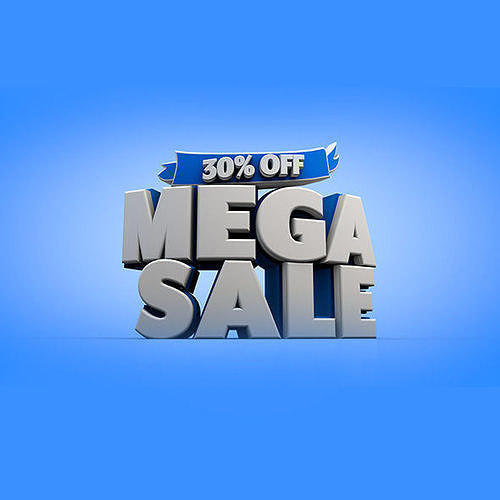 Mega Sale 3D Title 3D model