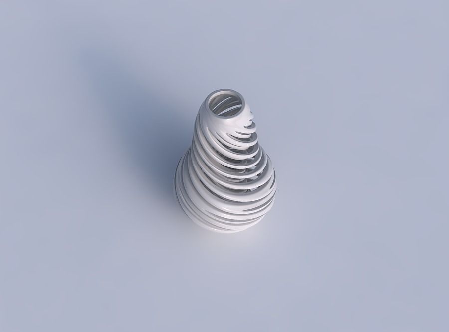 Vase bulb with twisted inner and outer lines very twisted 3D print model_1