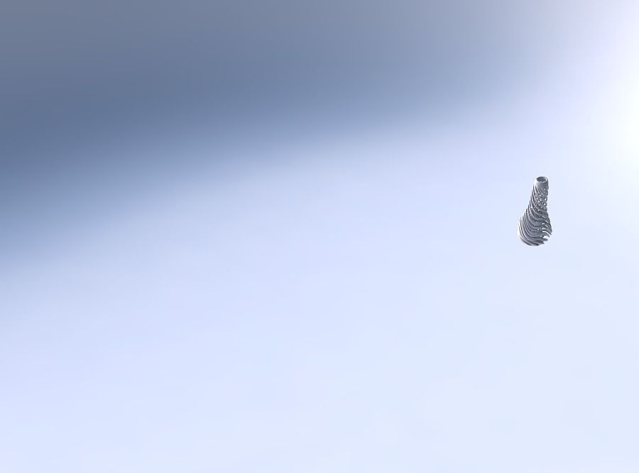 Vase bulb with twisted inner and outer lines very twisted and... 3D print model_3