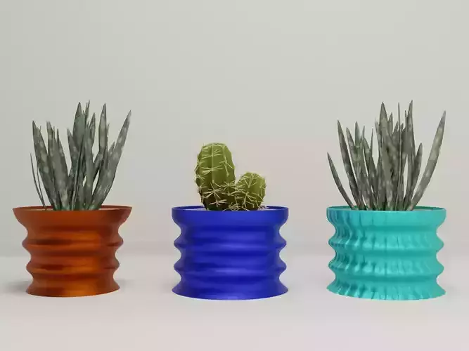 plant pot 91 holder 3 version 3D print model