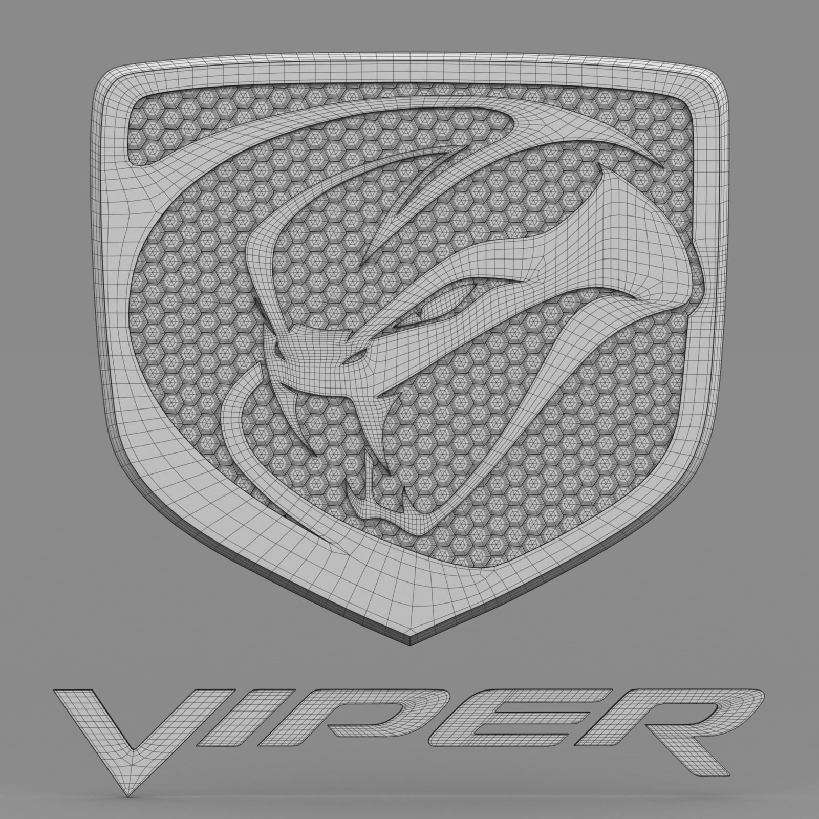 viper logo 3D model_7