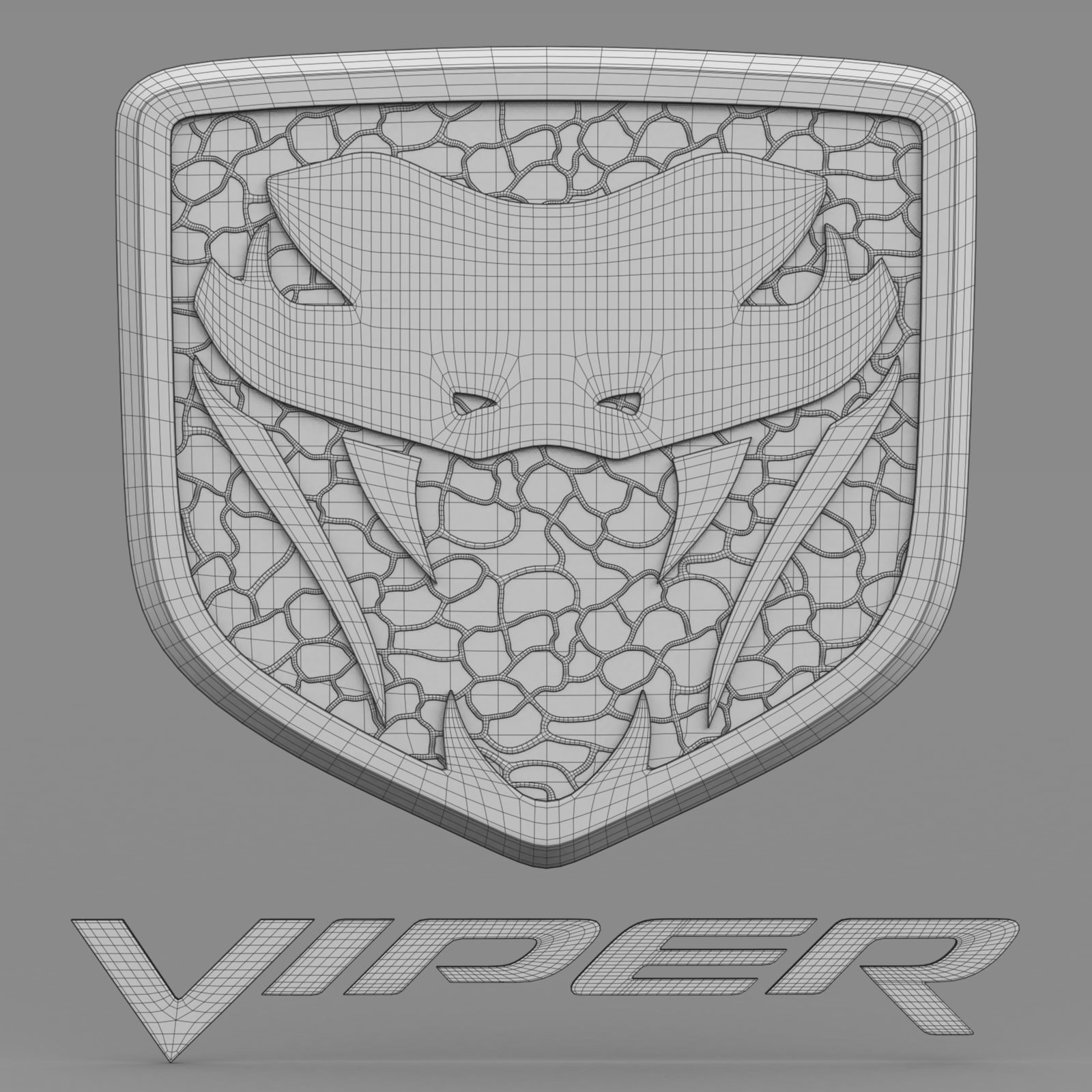 viper logo 3D model_7