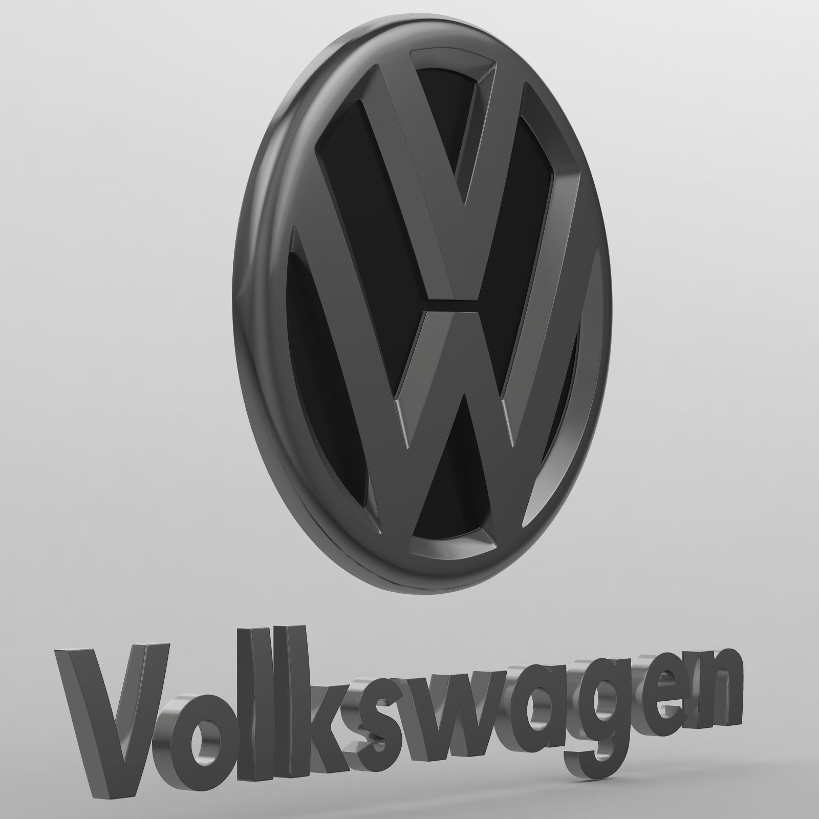 volkswagen logo 3D model_7