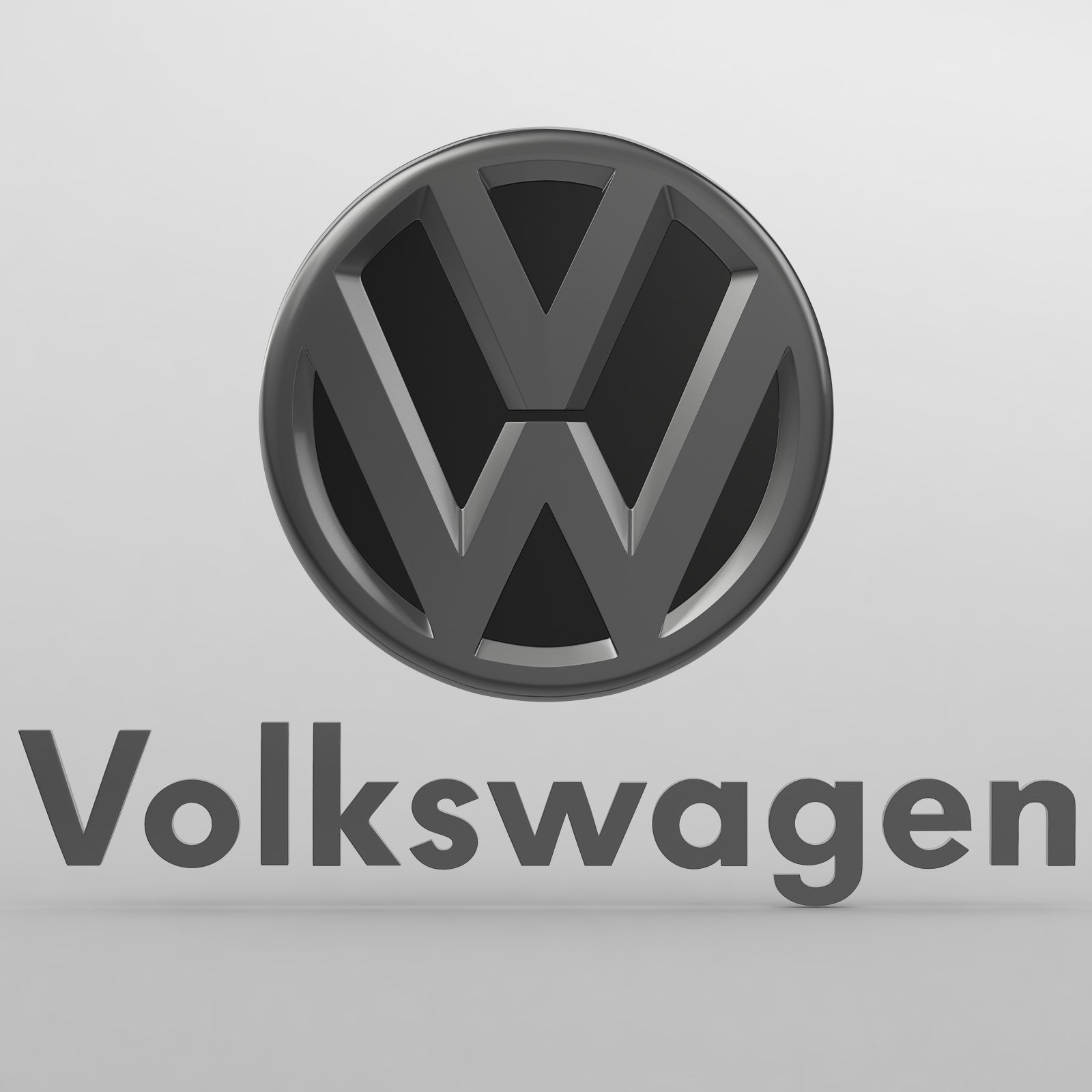 volkswagen logo 3D model_8