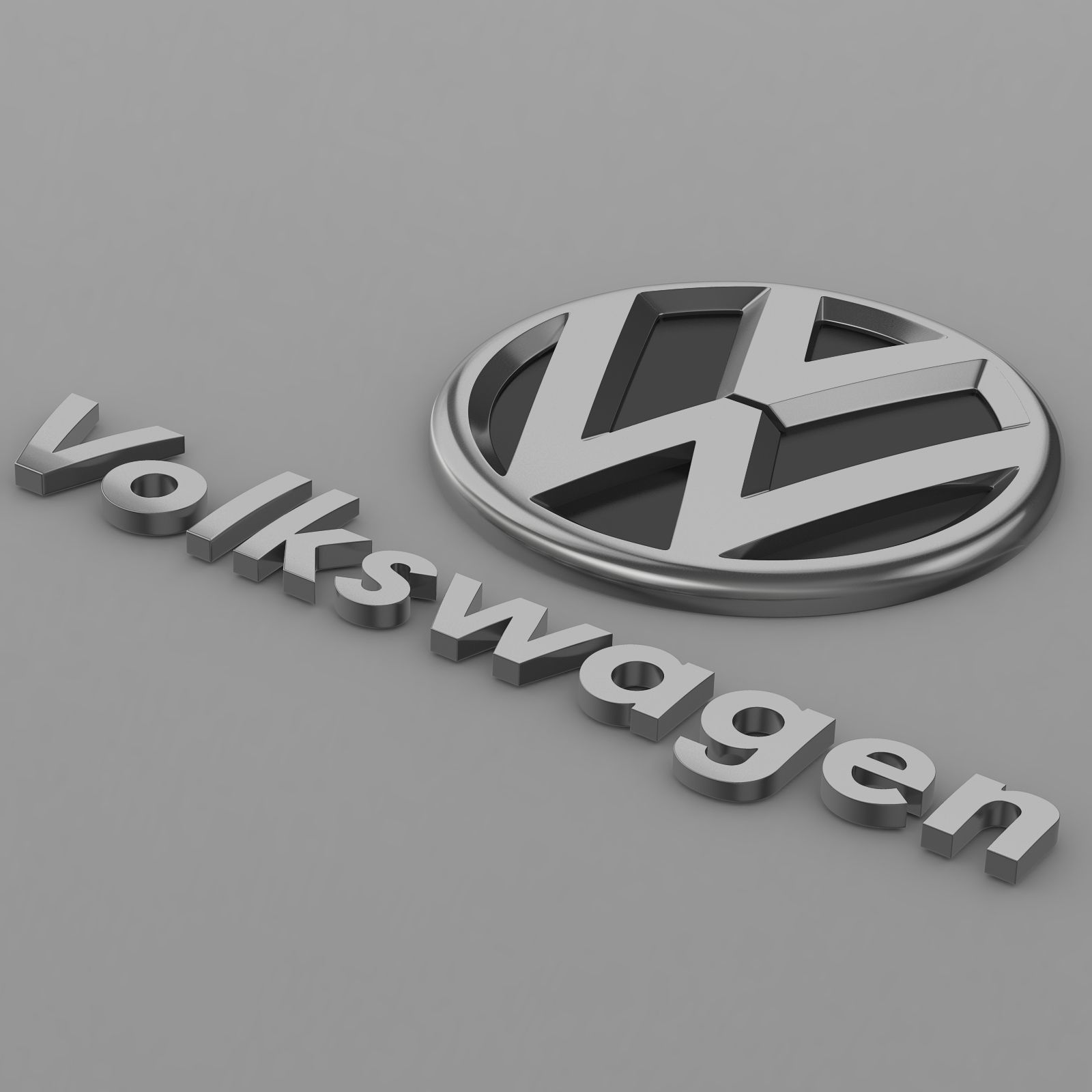 volkswagen logo 3D model_11