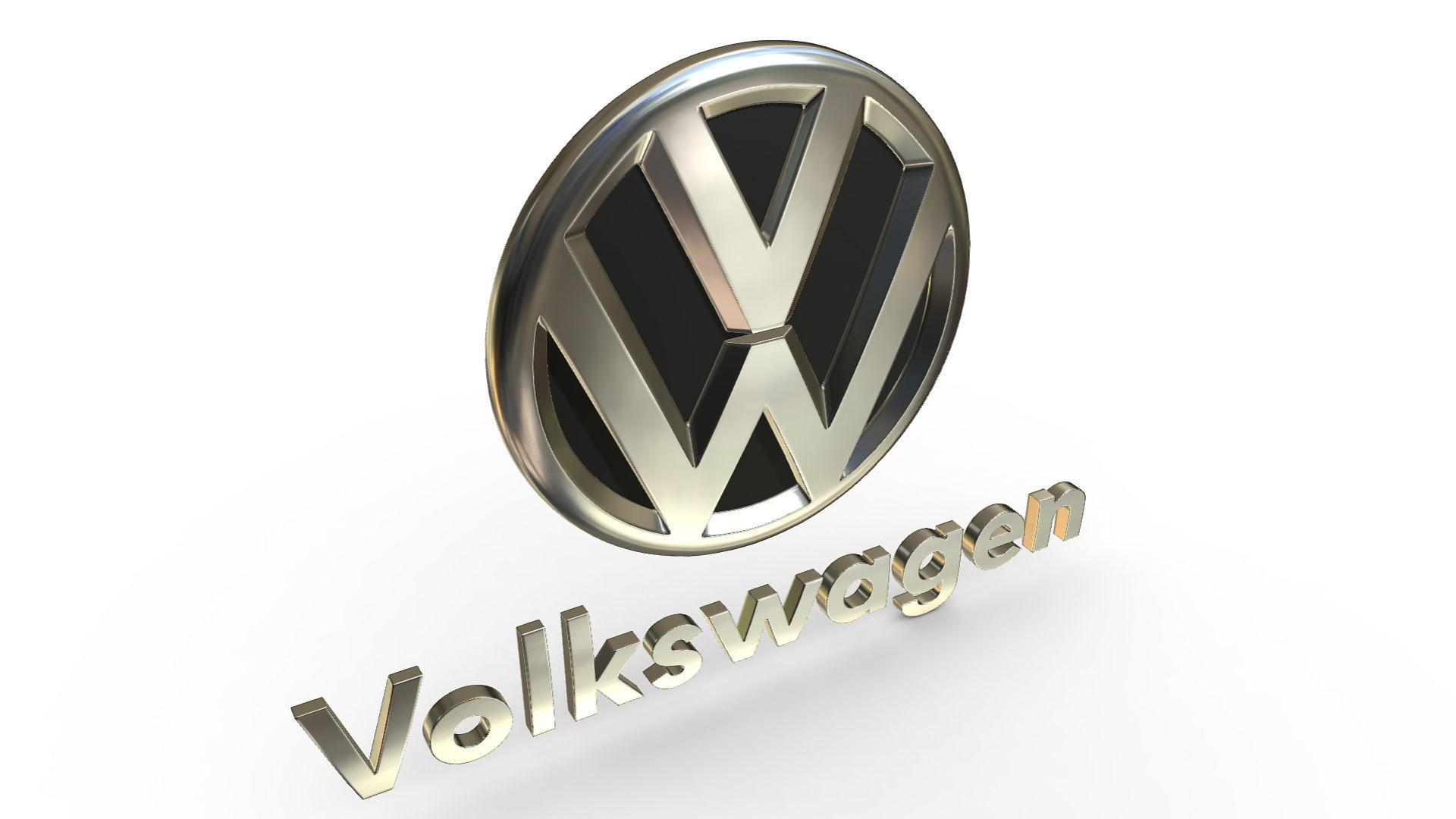 volkswagen logo 3D model_3