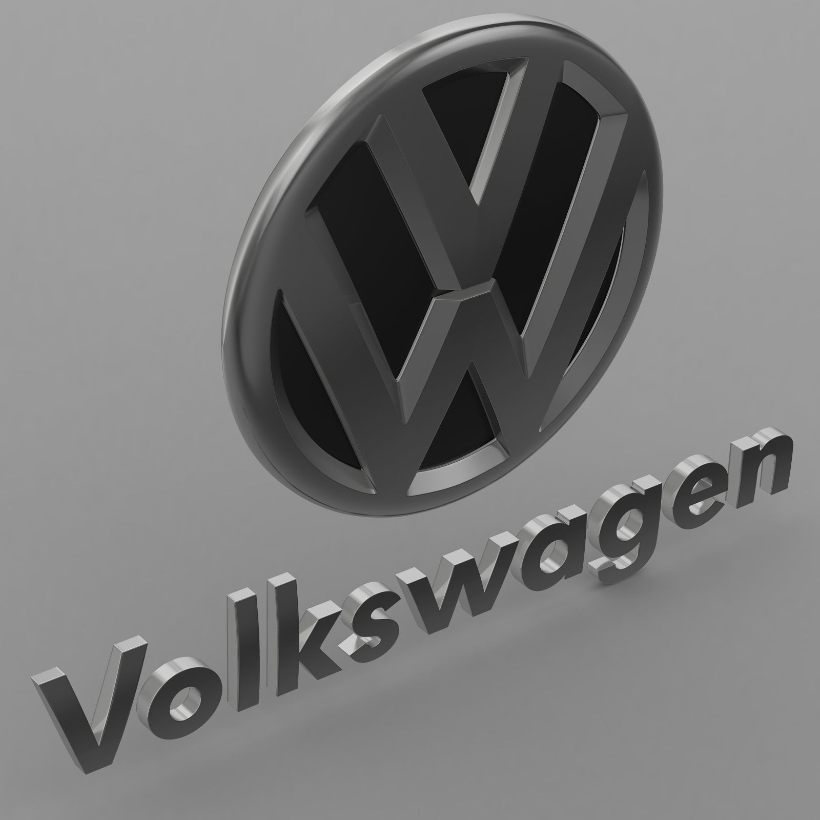 volkswagen logo 3D model_10