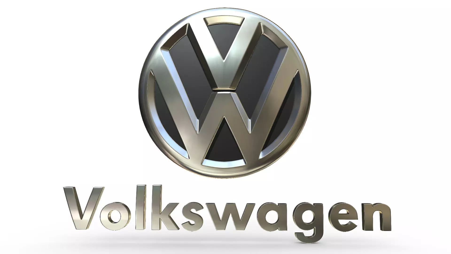 volkswagen logo 3D model_0