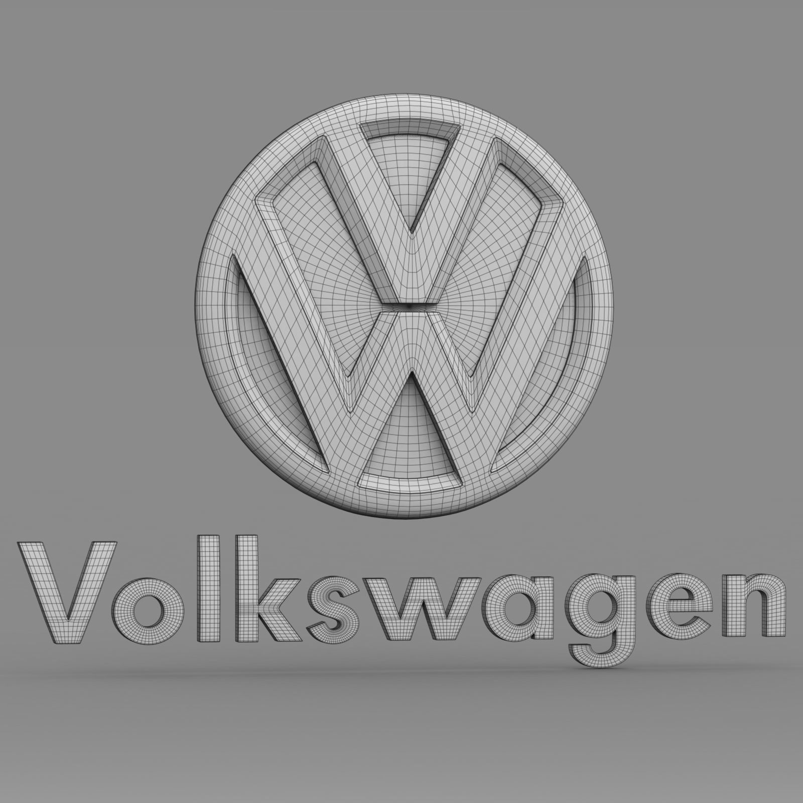 volkswagen logo 3D model_13