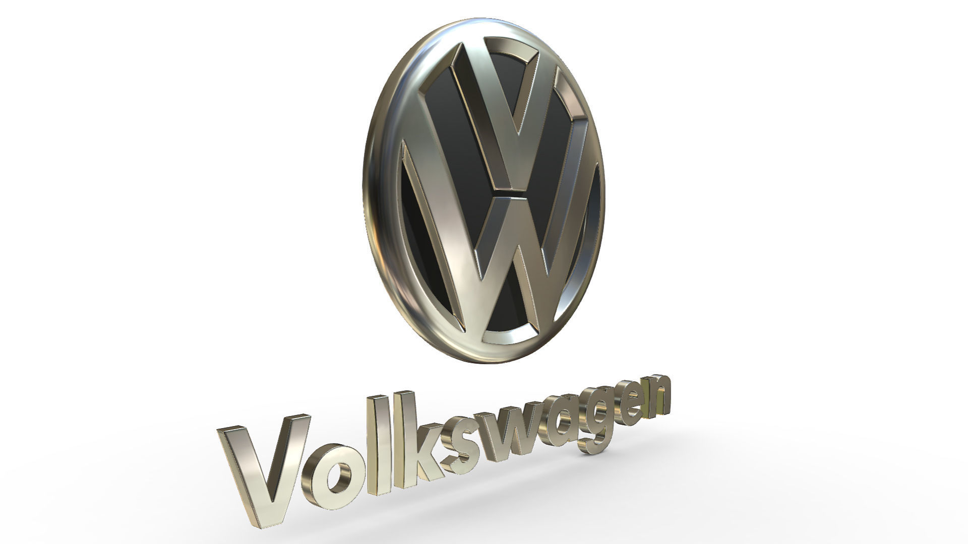 volkswagen logo 3D model_1