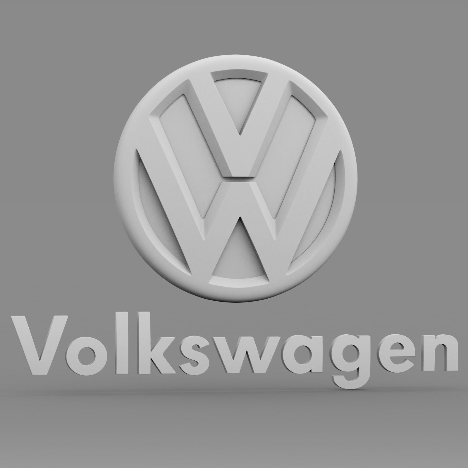 volkswagen logo 3D model_12