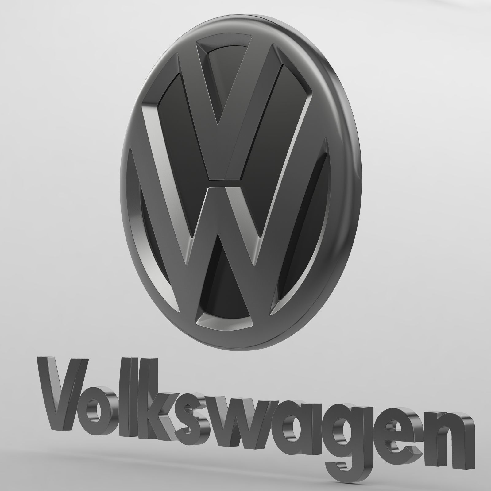 volkswagen logo 3D model_9