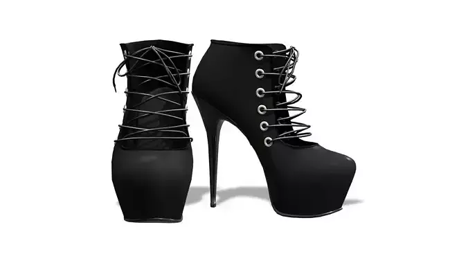 Closed Toe Lace Up Heels