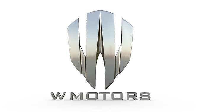 w motors logo 3D model