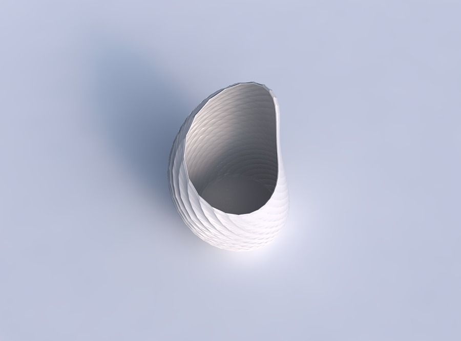 Vase Tide with twisted diagonal grid pattern 3D print model_1