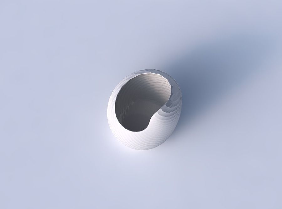 Vase Tide with twisted diagonal grid pattern 3D print model_2