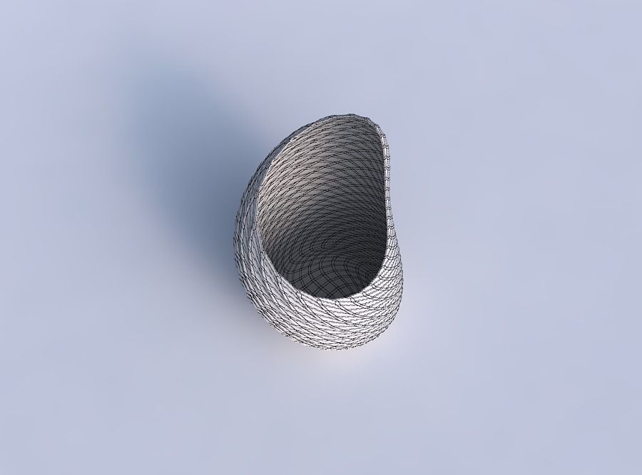 Vase Tide with twisted diagonal grid pattern 3D print model_6