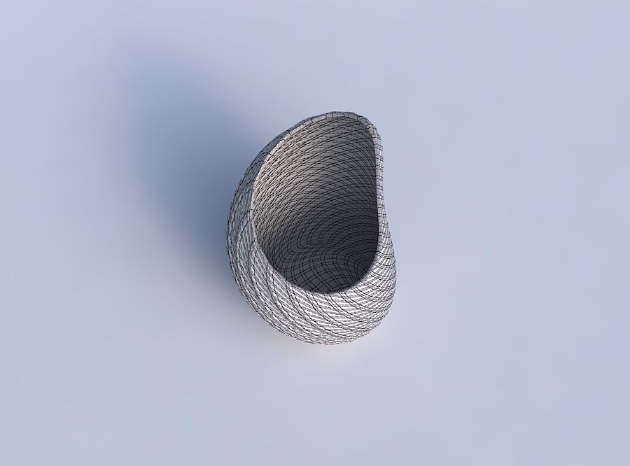 Vase Tide with twisted diagonal grid plates 3D print model_6