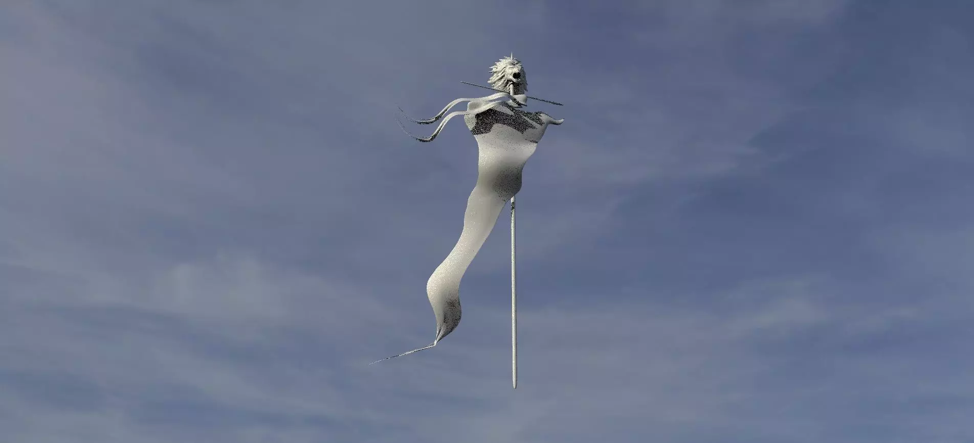 Lion flag 3D model_0