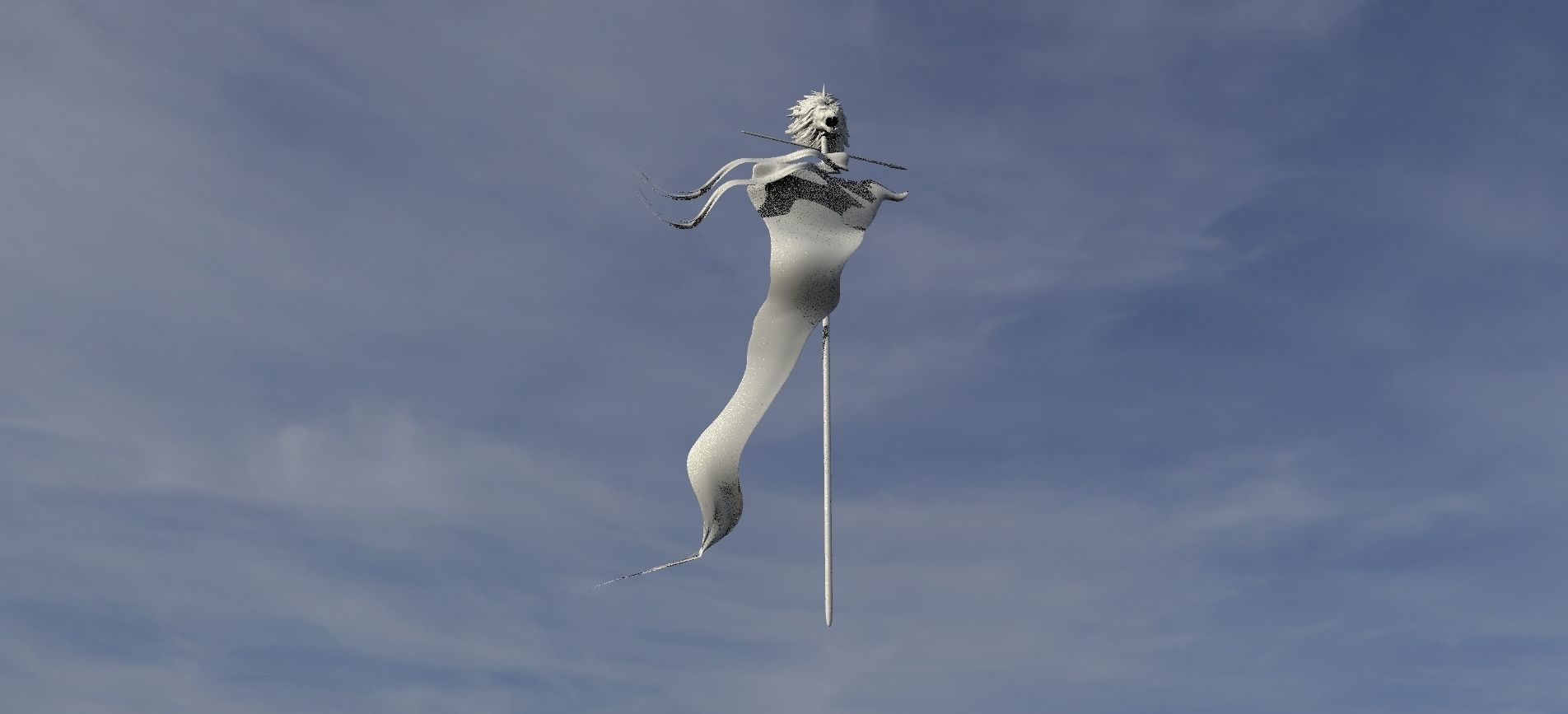 Flags banners 2 models 3D model_2