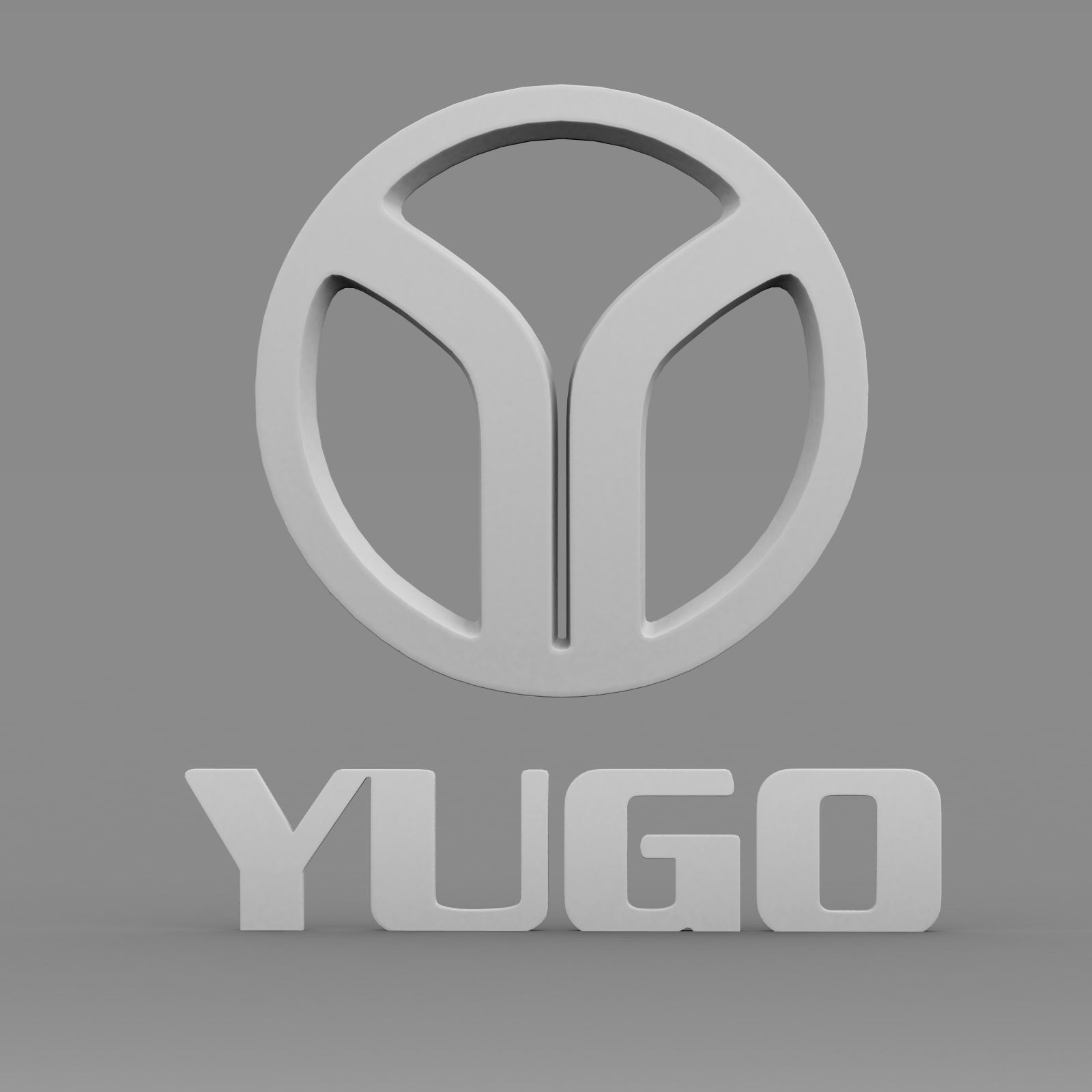 yugo logo 3D model_6