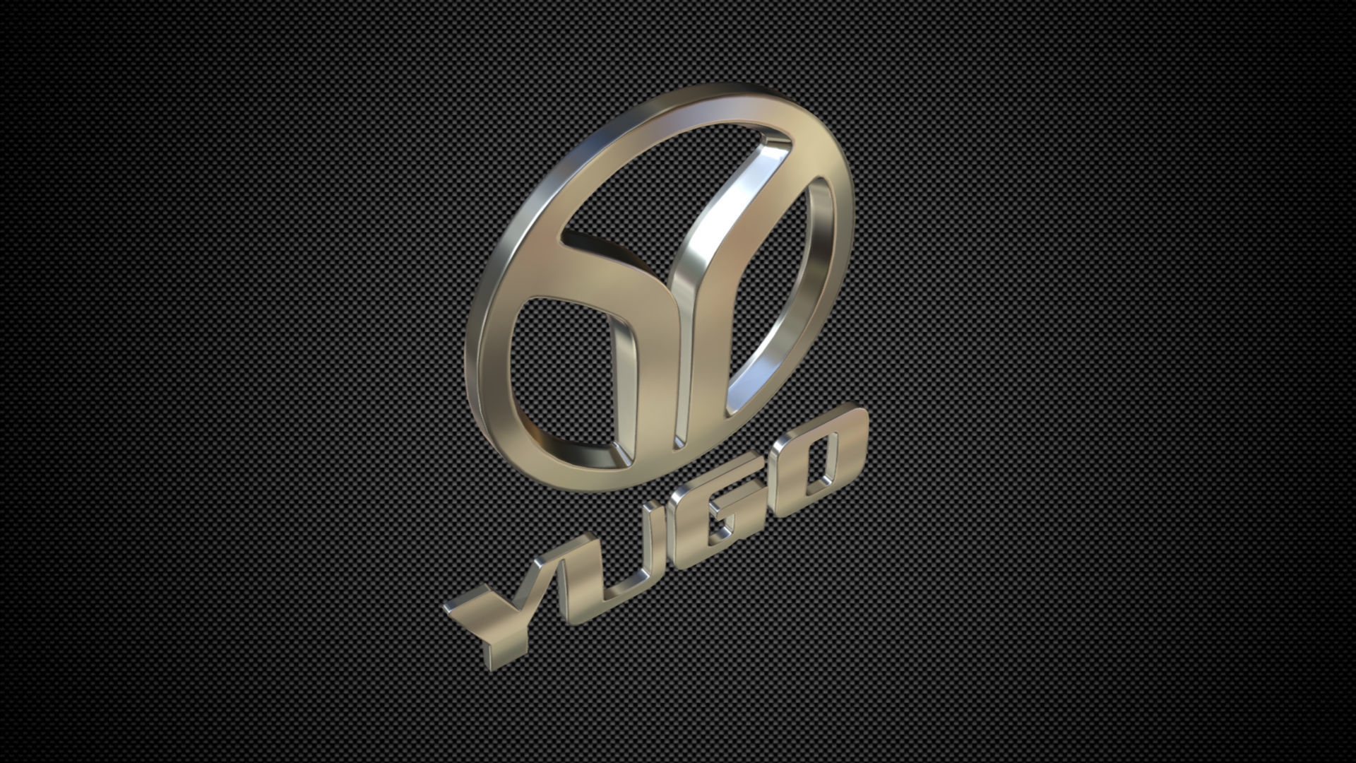 yugo logo 3D model_3