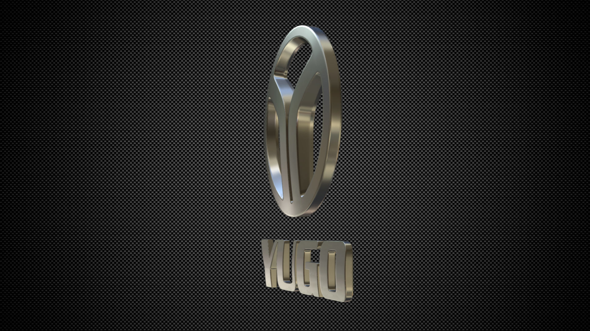 yugo logo 3D model_2