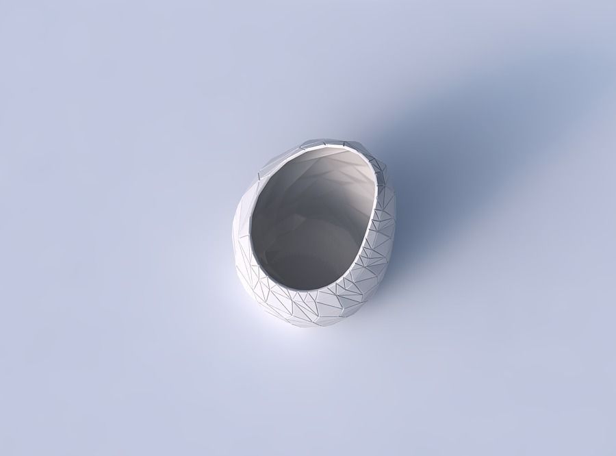 Vase Tide with random triangle plates 3D print model_2