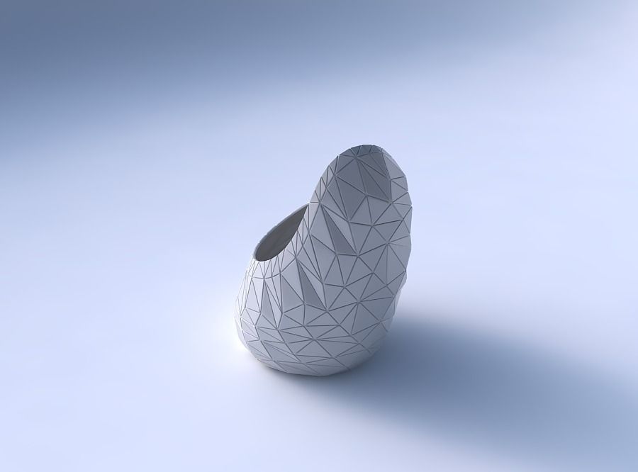 Vase Tide with random triangle plates 3D print model_3