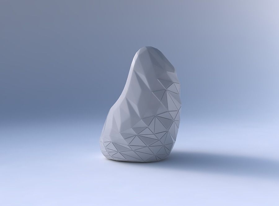 Vase Tide with partial random triangle plates 3D print model_4