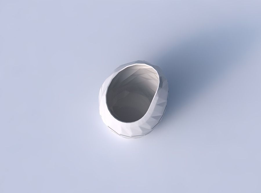 Vase Tide with partial random triangle plates 3D print model_2