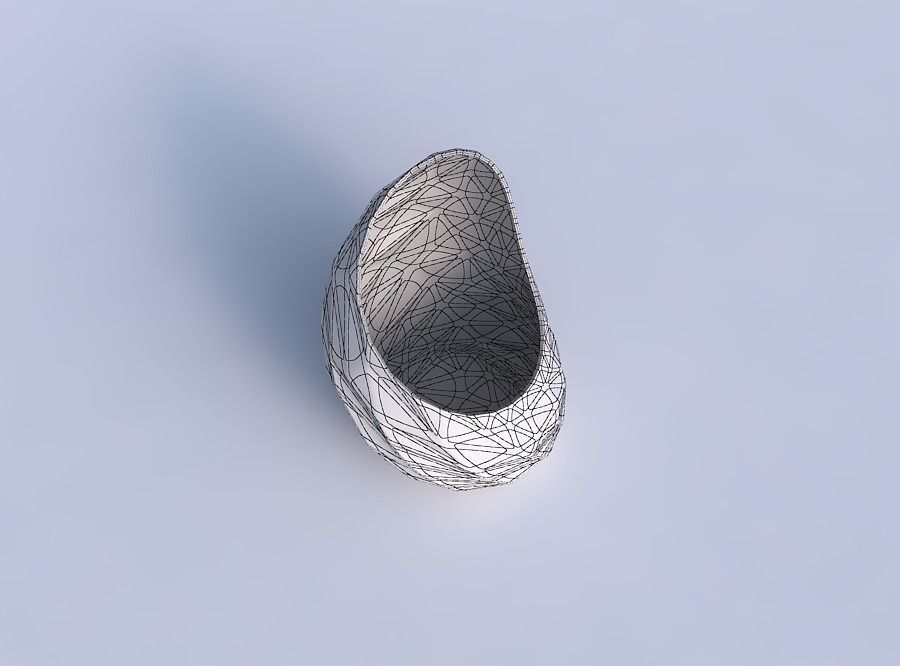 Vase Tide with partial random triangle plates 3D print model_6