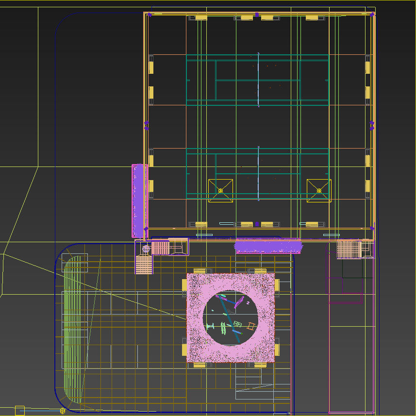 Raised Tennis Courts - Vray 3D model_14