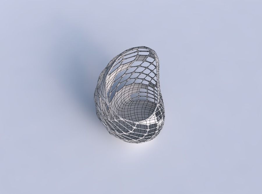 Vase Tide with diagonal grid lattice 3 3D print model_6
