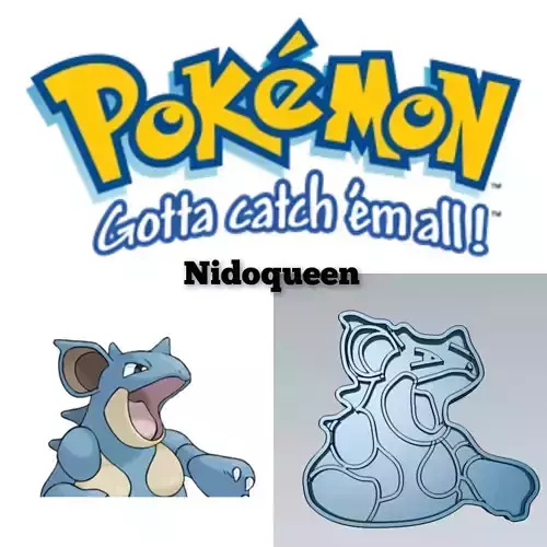 Pokemon Nidoqueen Cookie Cutter Stamp Cake Decorating