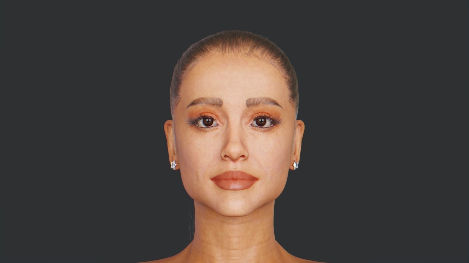 Ariana Grande Low-poly 3D model_1