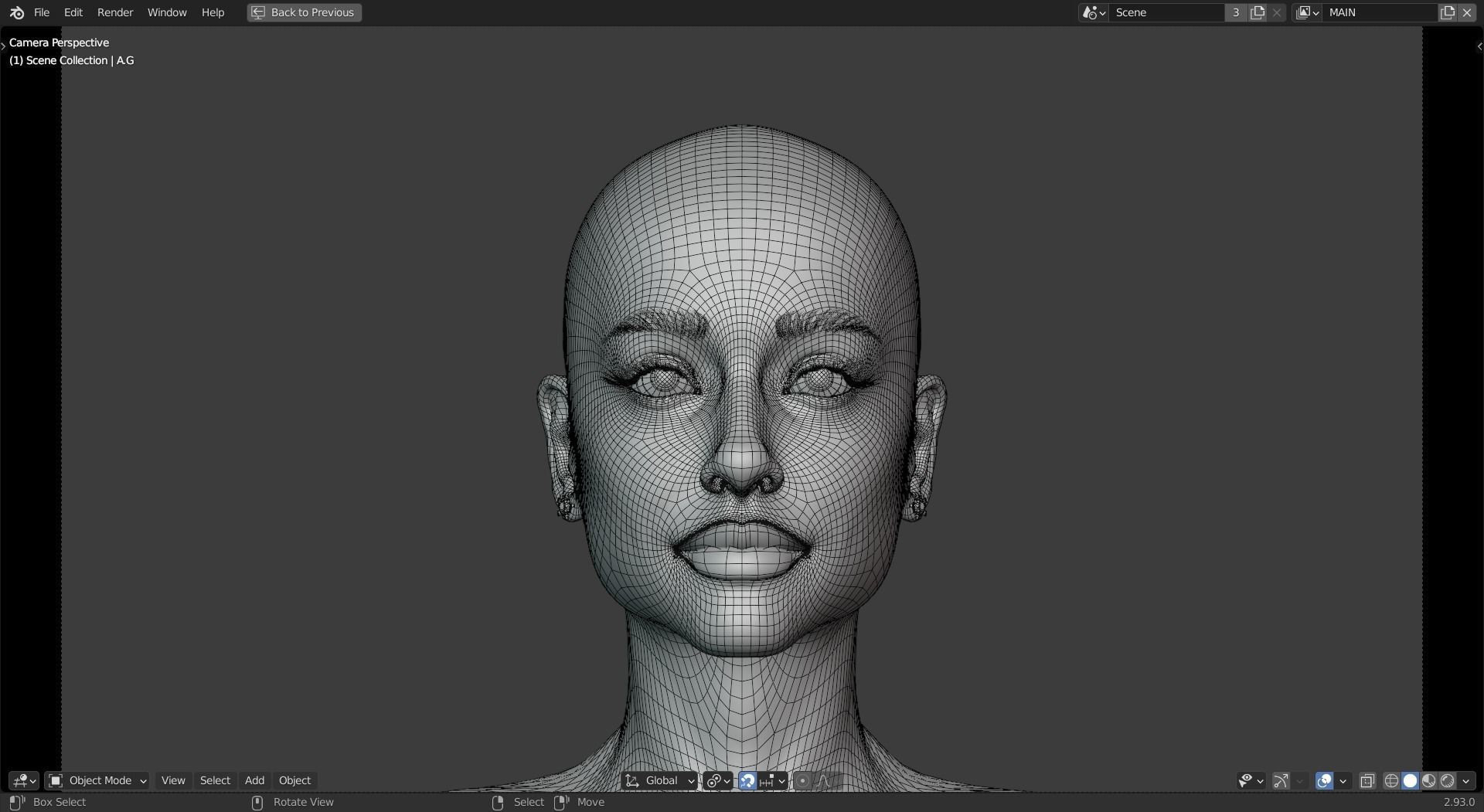 Ariana Grande Low-poly 3D model_17